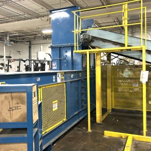 IPS Balers Auto Tie Horizontal Cardboard Baler with Load Conveyor. WS4008